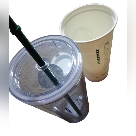 Two Reusable STARBUCKS Cups-16oz - Picture 2 of 3